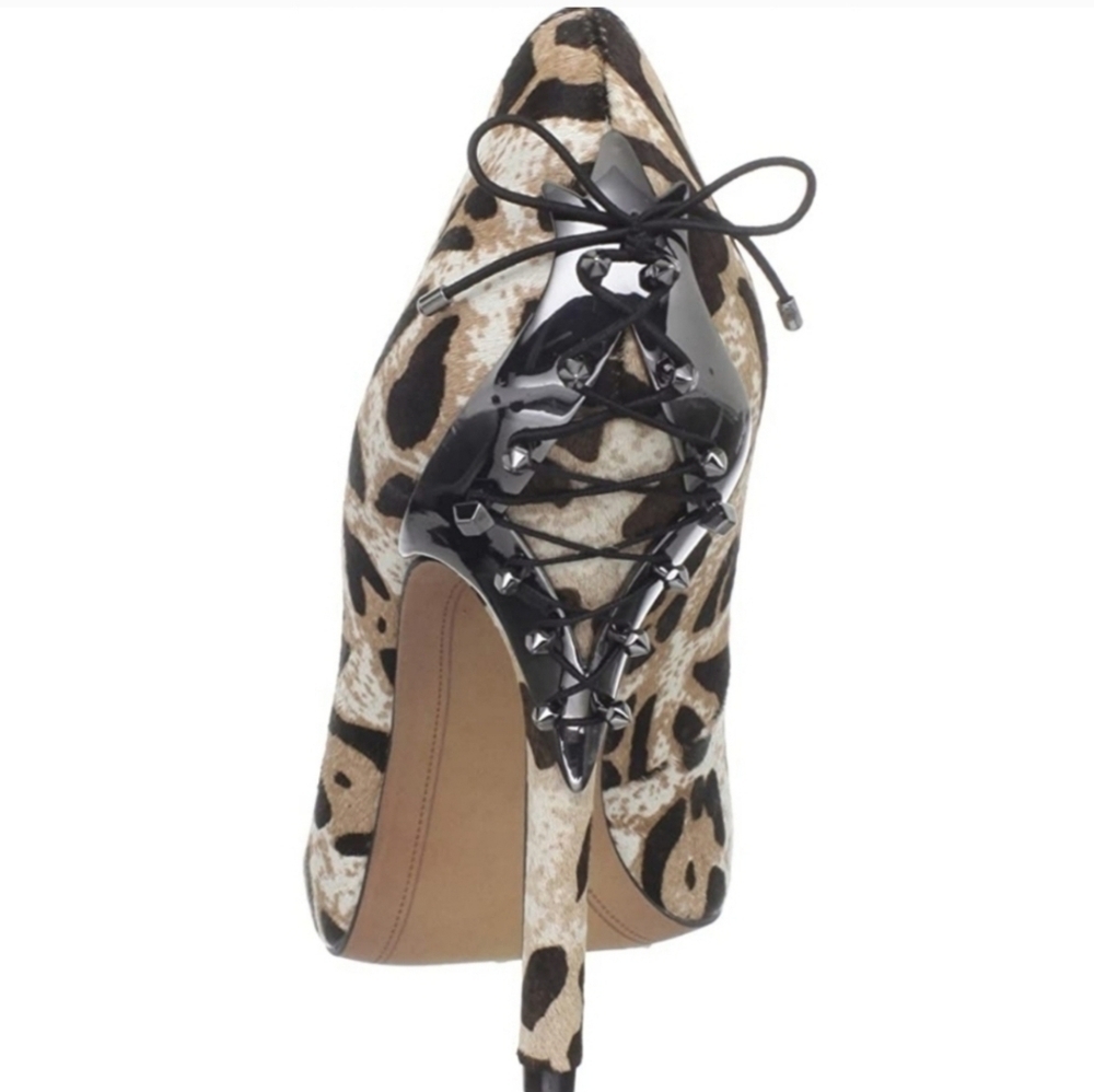 Leopard Print Women's Heels - Picture 4 of 17
